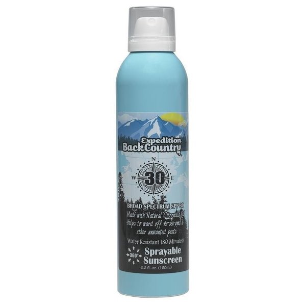 Expedition Backcountry Broad Spectrum Sprayable Sunscreen, Light Citronella, 6 oz BC91326